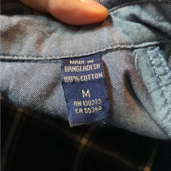 Wrangler Men’s Blue Plaid Flannel - Picture 6 of 8